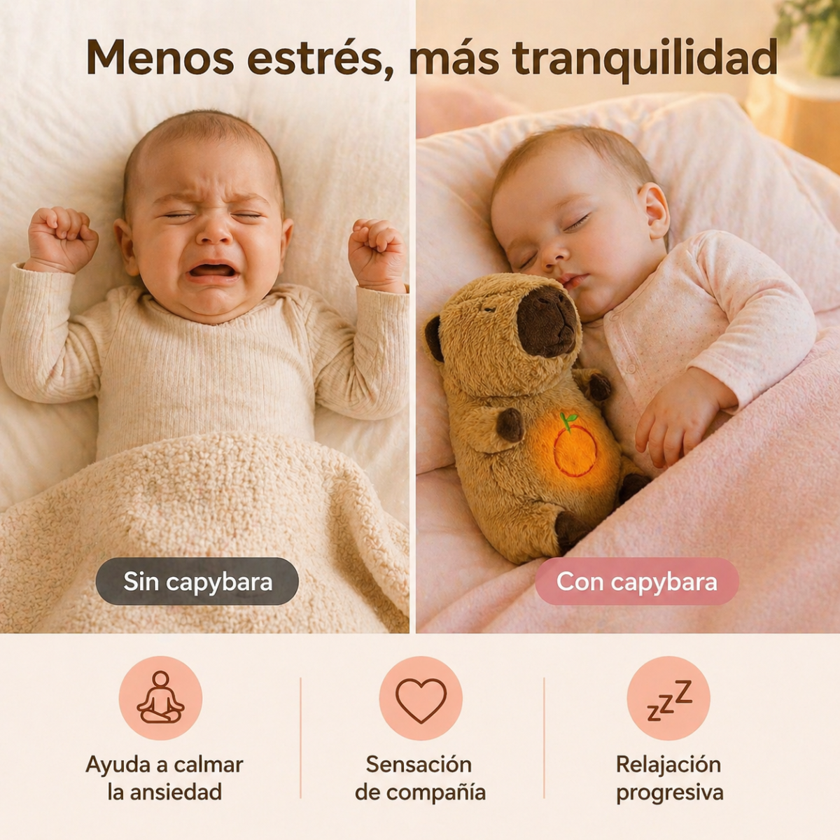 Peluche Capira con Respiración Rítmica