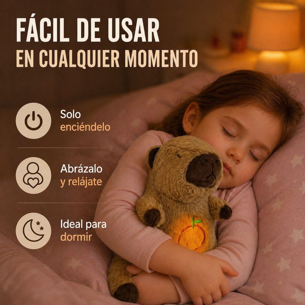 Peluche Capira con Respiración Rítmica