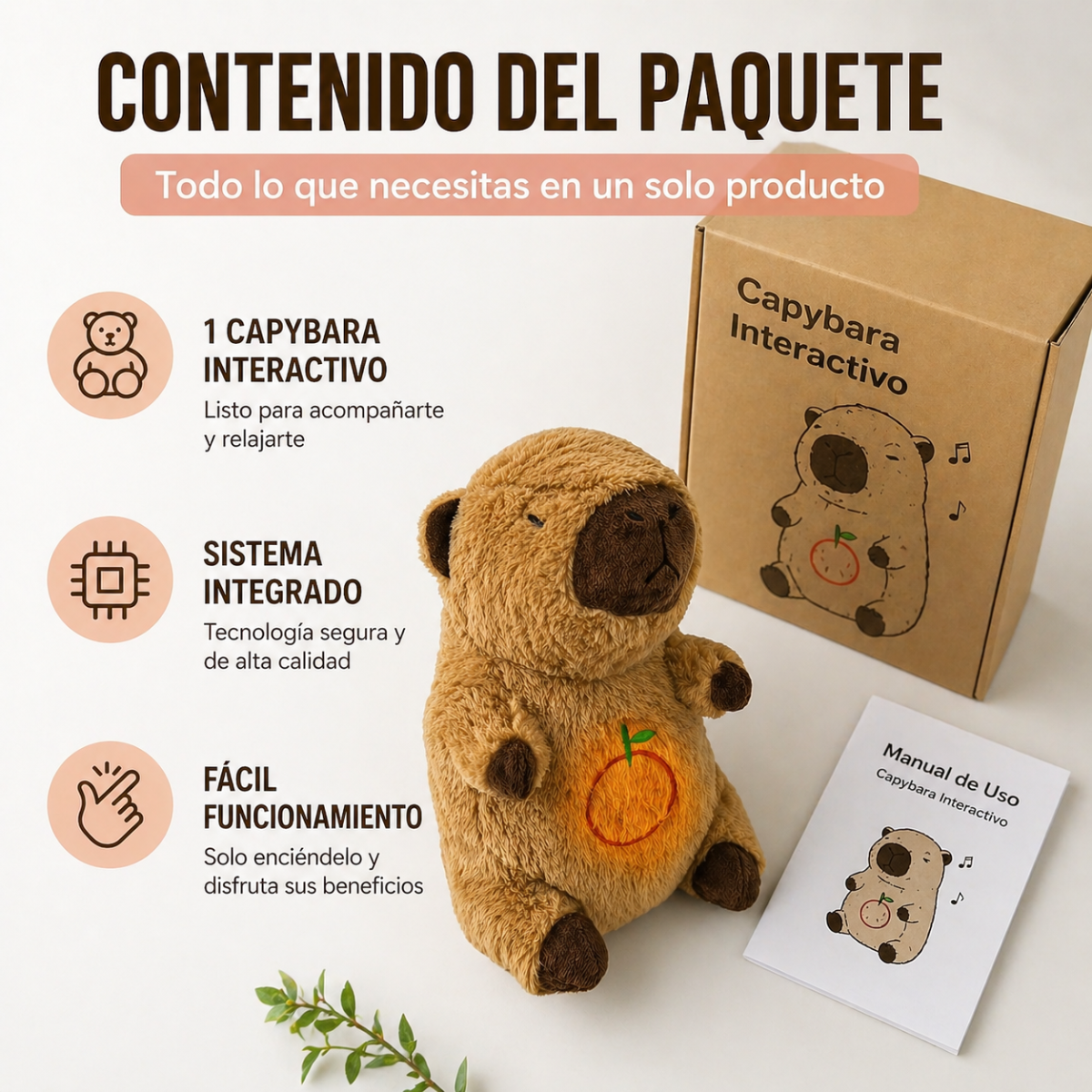 Peluche Capira con Respiración Rítmica